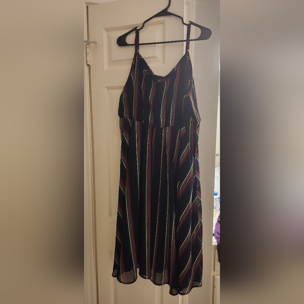 Torrid 3 3X Pride dress black rainbow